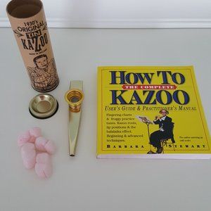 NEW Clarke 1930's Original Tin Kazoo - Made in England + Guide BOOK